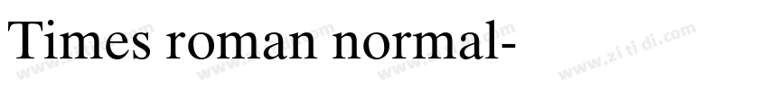 Times roman normal字体转换